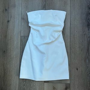 European Zara white strapless dress NWT